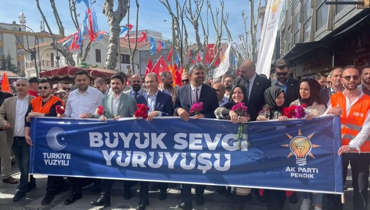 Cumhur İttifakı Pendik’te Büyük Sevgi Yürüyüşü Gerçekleştirdi