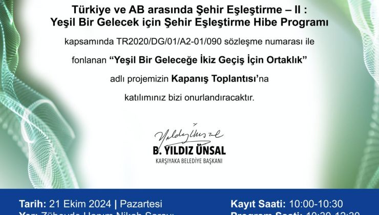 Karşıyaka Belediyesi, Yeşil Bir Gelecek İçin Önemli Bir Projeye İmza Atıyor