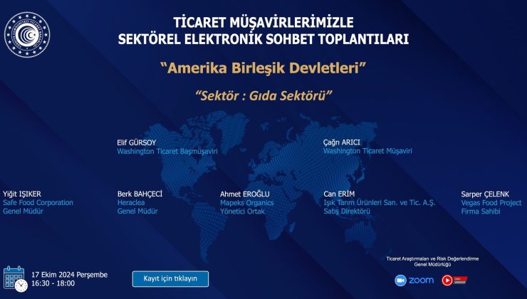 Ticaret Bakanlığı, “Ticaret Müşavirlerimizle Elektronik Sohbetler” Programını ABD İle Sürdürüyor