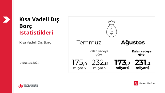 Türkiye’nin Kısa Vadeli Dış Borcu Artış Gösteriyor