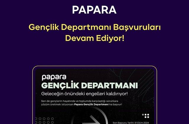 Papara Gençlik Departmanı Gençlere Yönelik Çözümler Sunuyor