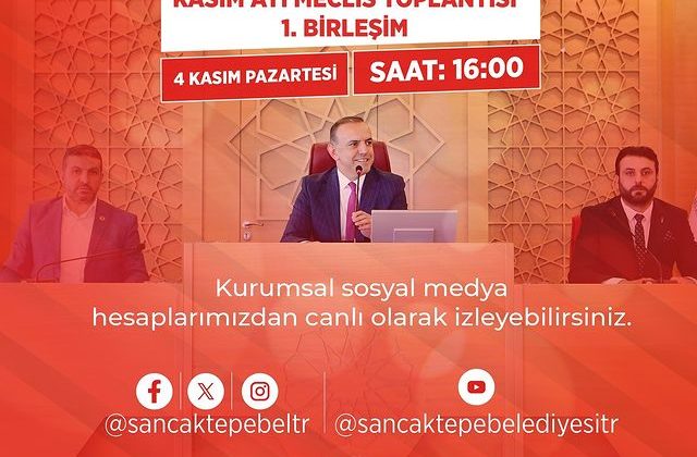 Sancaktepe Belediyesi, Kasım Ayında Meclis Birleşimi Gerçekleştiriyor