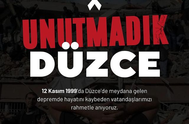Türkiye’nin Düzce İlinde 25 Yıl Önce Meydana Gelen Deprem Anılıyor