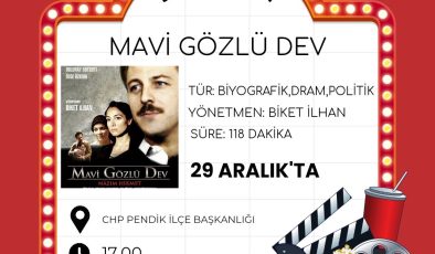 CHP Pendik Gençlik Kolları “Mavi Gözlü Dev” Sinema Etkinliği Düzenliyor