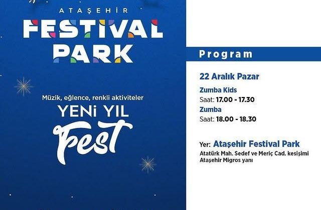 İstanbul’un Ataşehir ilçesinde bulunan Festival Park Yeni Yıl Kutlamalarıyla Coşuyor