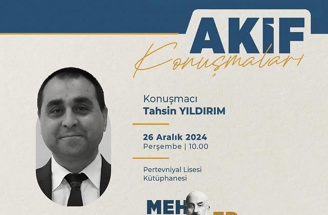 İstanbul Beykoz İlçe Milli Eğitim Müdürlüğü, Mehmet Akif Ersoy’u Anma Haftası Kapsamında “Akif Konuşmaları” Programını Düzenliyor
