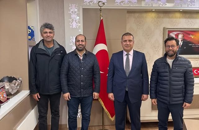 Tuzla Kaymakamı Ümit Hüseyin Güney’i Ziyaret Eden Muharrem Durmuş, Ali Rıza Candan ve Ali Rıza Tosun