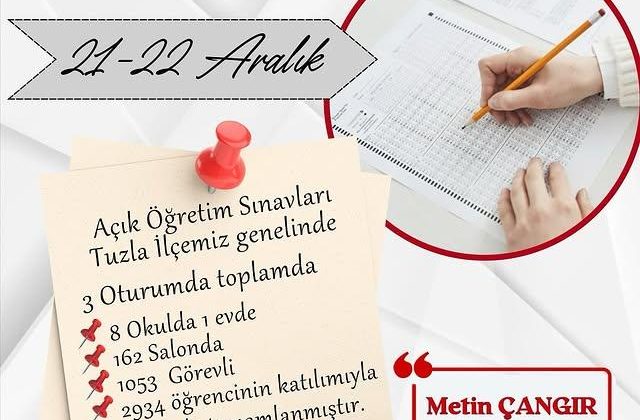 Açık Öğretim Sınavları Tuzla’da Gerçekleşti