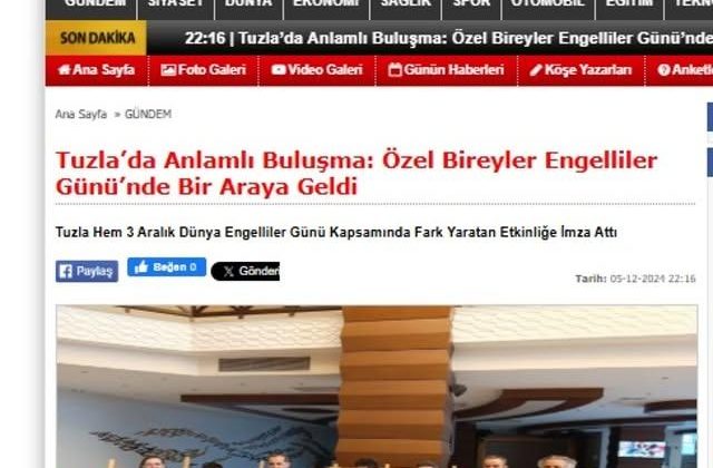 Tuzla’da Engelliler Günü Etkinliği