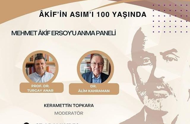 Beykoz İlçe Milli Eğitim Müdürlüğü, Akifin Asımı 100 Yaşında Paneli Düzenliyor