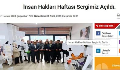 İstanbul’un Tuzla İlçesinde İnsan Hakları Haftası Sergisi