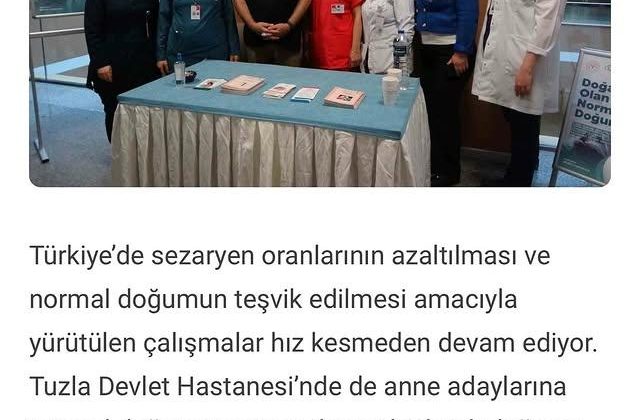 İstanbul Tuzla Devlet Hastanesi Normal Doğum Bilinçlendirme Etkinliği