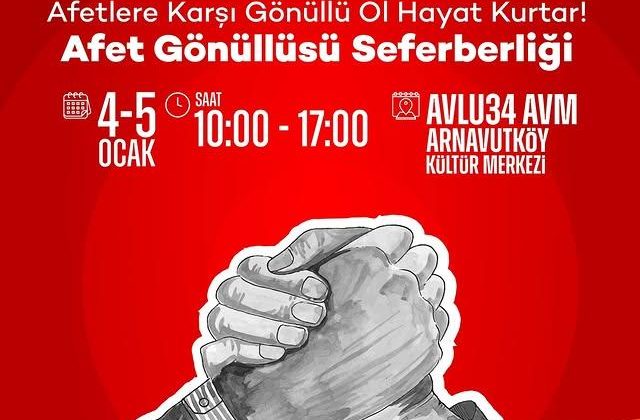 Arnavutköy Belediyesi “Afet Gönüllüsü Seferberliği” Düzenliyor