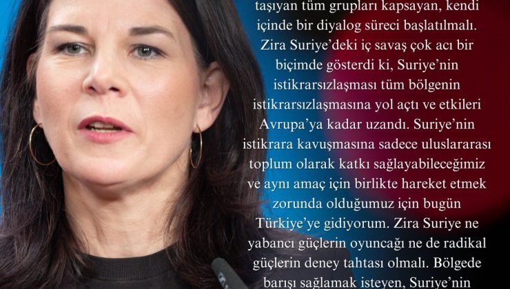 Almanya Dışişleri Bakanı Türkiye’ye Yolculuk Öncesinde Açıklamalar Yaptı