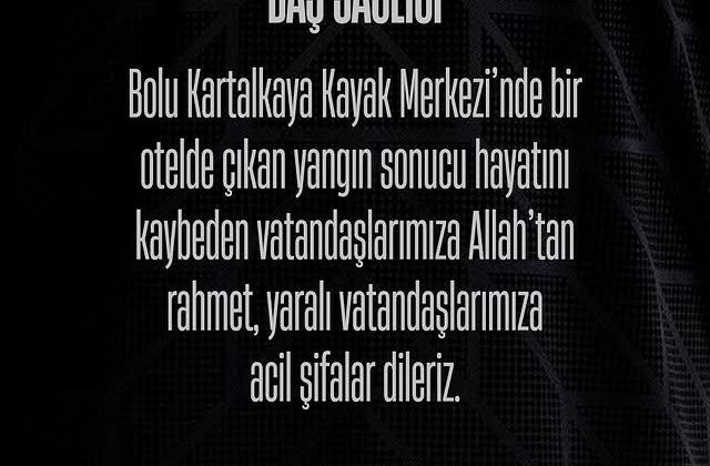 Bolu Kartalkaya Kayak Merkezi’nde Yangın Çıktı