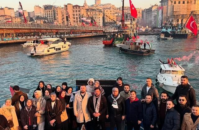 Galata Köprüsü, Filistin’e Destek Buluşmasına Ev Sahipliği Yaptı