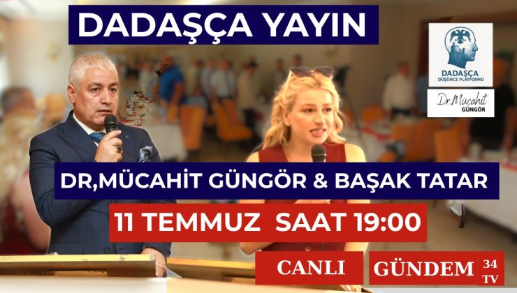Dr. Mücahit Güngör, Gündem 34 TV’de Canlı Yayın Konuğu Oluyor