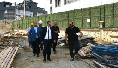 Pendik Kaymakamı Mehmet Yıldız, Güzelyalı Anadolu Lisesi İnşaatını Ziyaret Etti