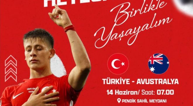 Pendik’te Milli Maç Heyecanı Dev Ekranda