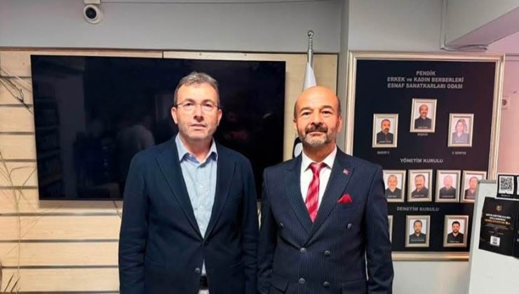 Pendik Erkek ve Kadın Kuaförler Esnaf Odası’na Başkan Ahmet Cin’den Ziyaret