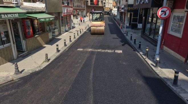 Pendik Çarşı’da Asfalt Serimi Başladı