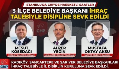 CHP MYK’dan 3 İstanbul Belediye Başkanına Kesin İhraç Talebi